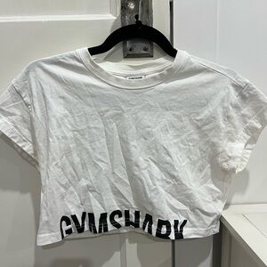 Gymshark White Tee with Black Logo